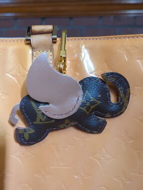 UPCYCLD - Bag Charm/Key Chain - Brown Elephant